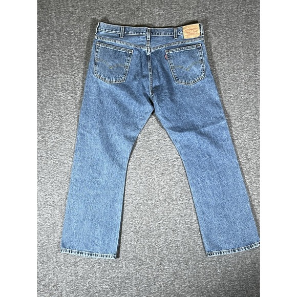 Levis 517 ‎ Bootcut Jeans  Blue Dark Washed Denim Mens Size 40x30 - Picture 2 of 11